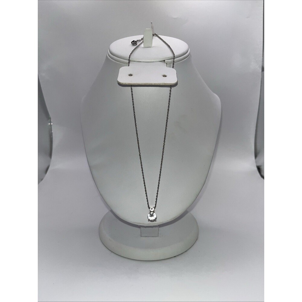 VINTAGE SWAROVSKI PENDANT NECKLACE CLEAR CRYSTAL SIGNED & TAGGED